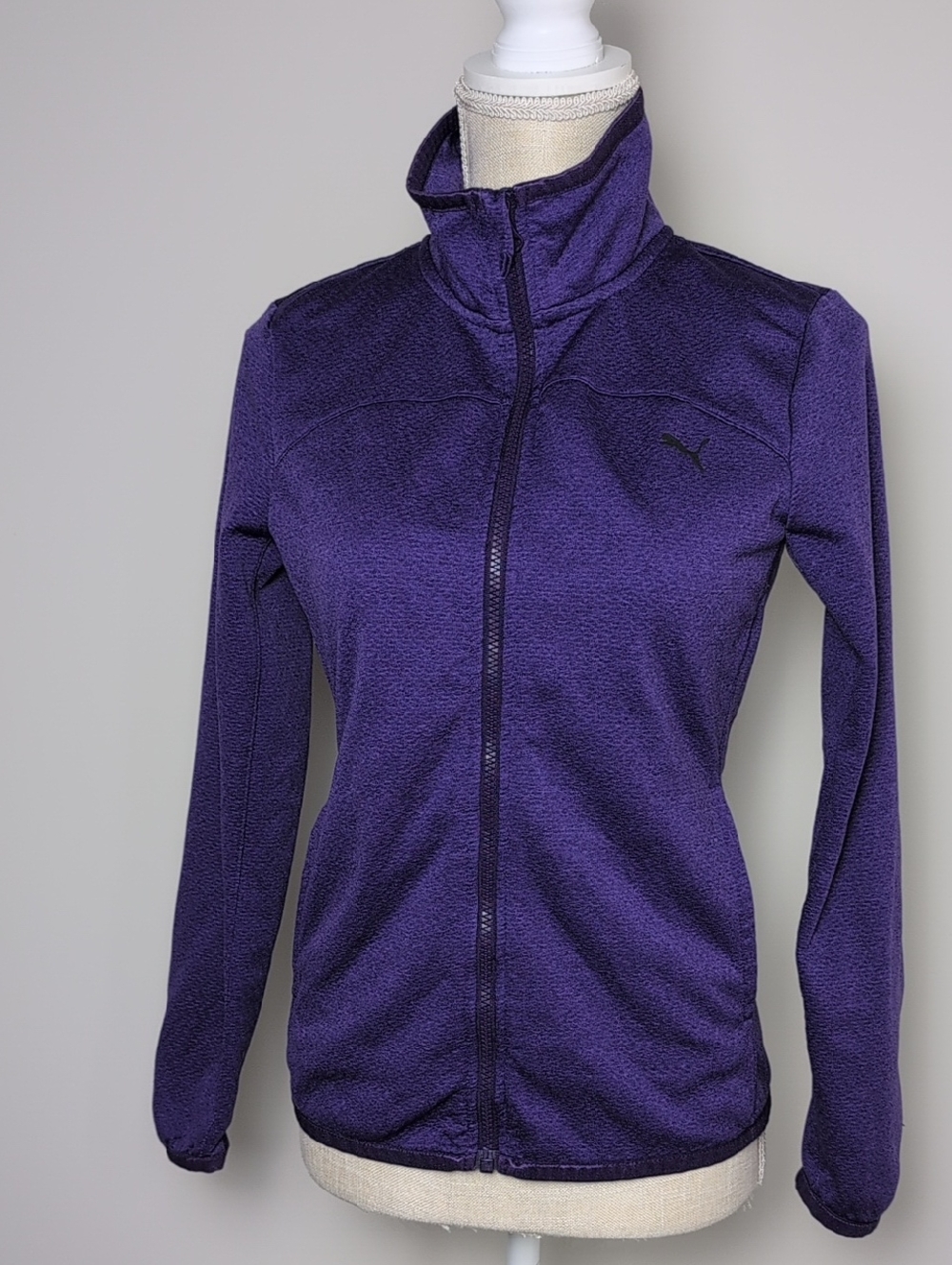 Puma Women's Deep Purple Full-Zip Bomber Jacket
